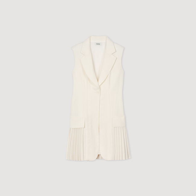 Vestido corto plisado de traje