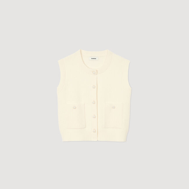 Chaleco de tweed con textura