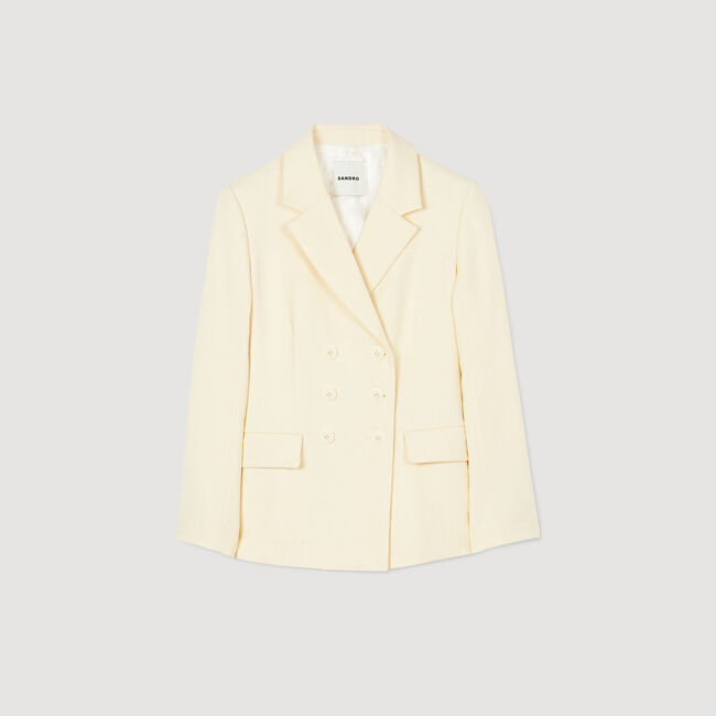 Chaqueta de traje con botonadura cruzada
