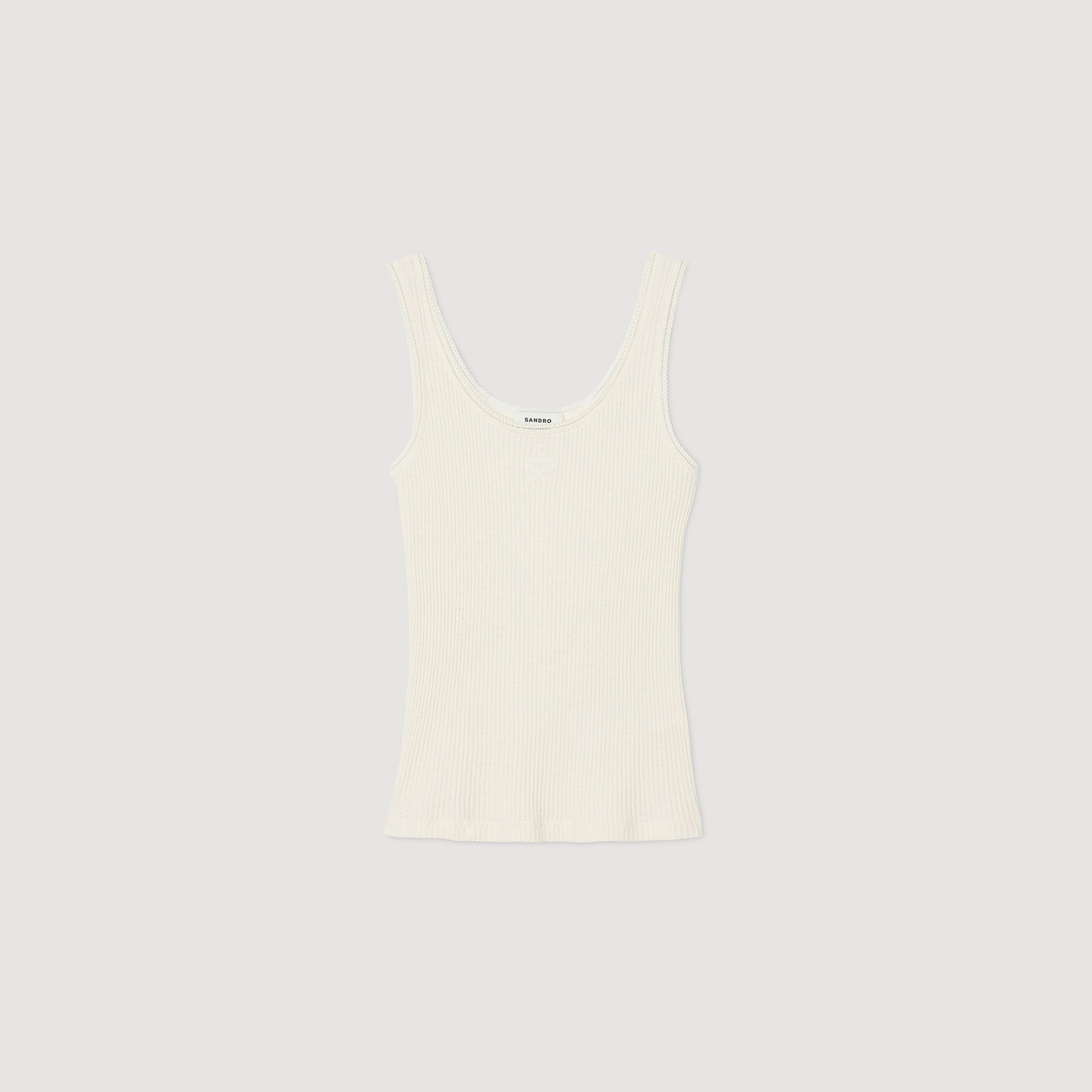 Camiseta de tirantes de canalé