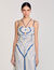 Vestido largo con espirales