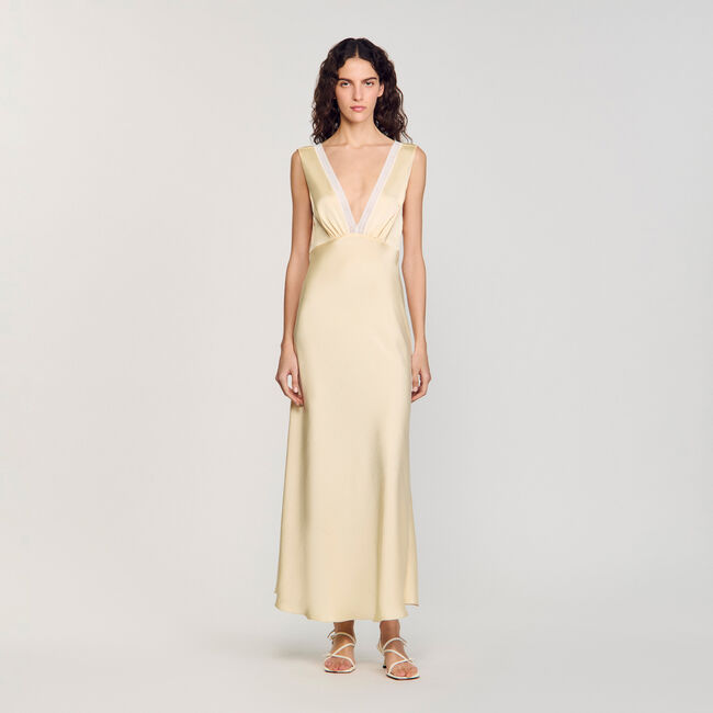 Vestido largo satinado