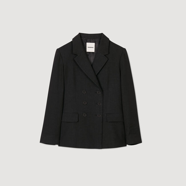 Chaqueta de traje con botonadura cruzada