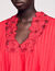 Vestido corto con detalles florales