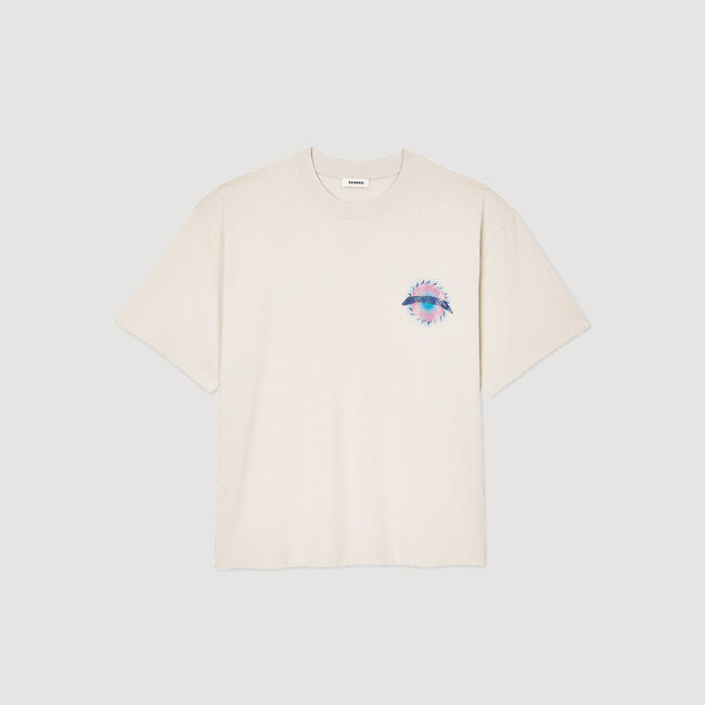 Camiseta con estampado de sol