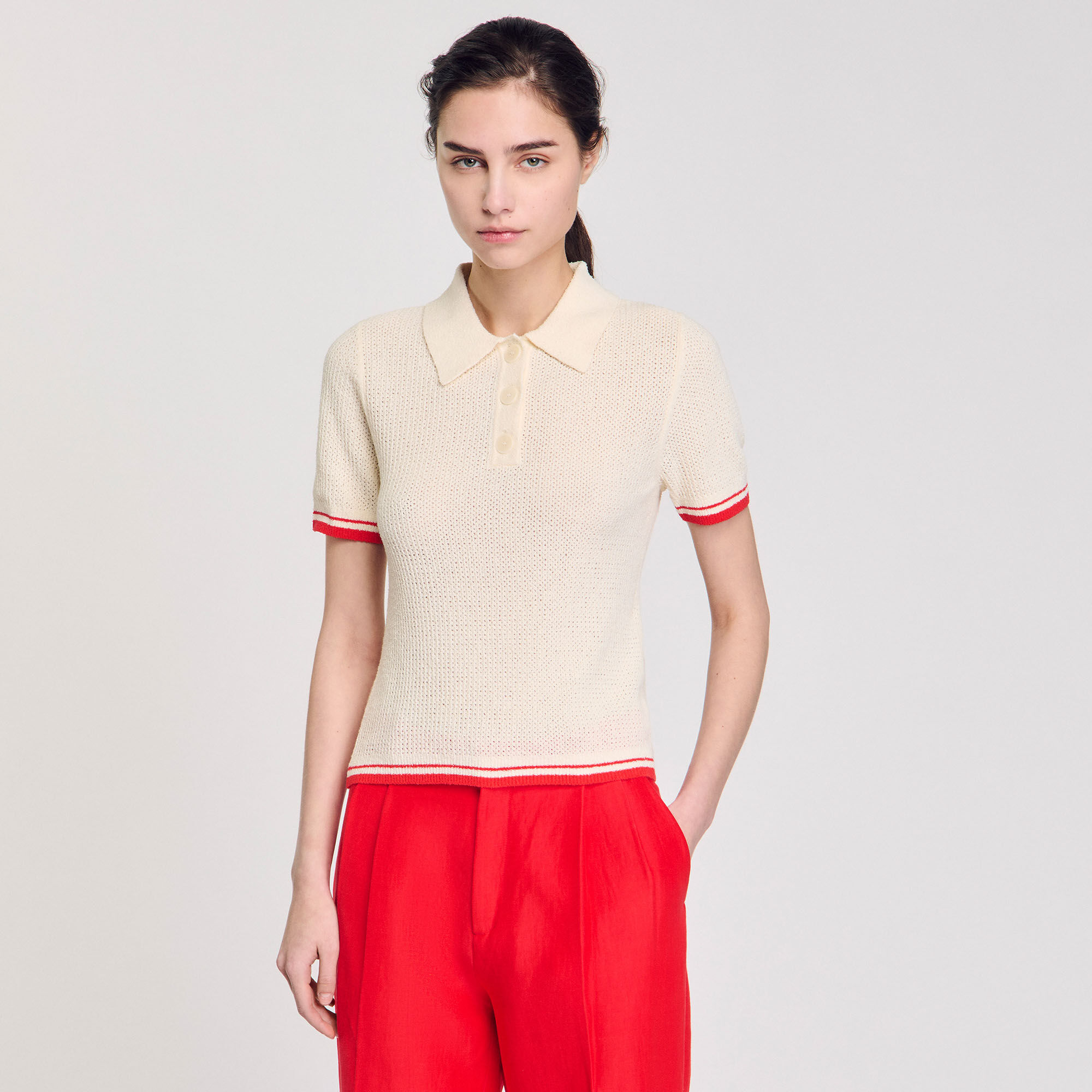 Jersey con cuello de polo