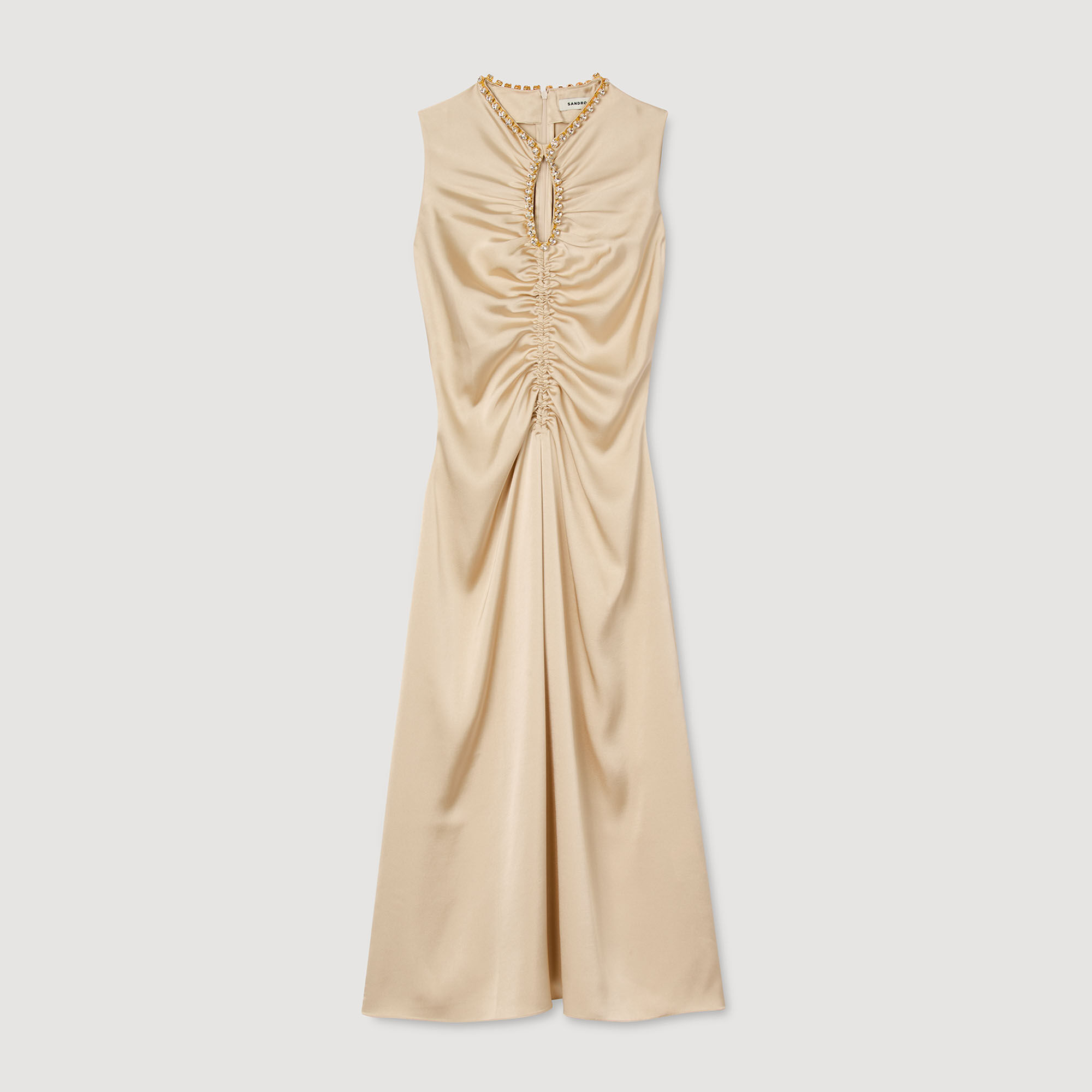 Vestido midi con strass