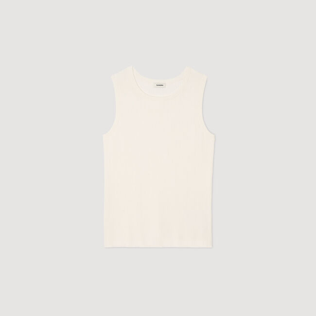 Camiseta de tirantes de canalé