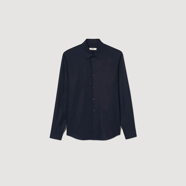 Camisa ajustada de algodón stretch