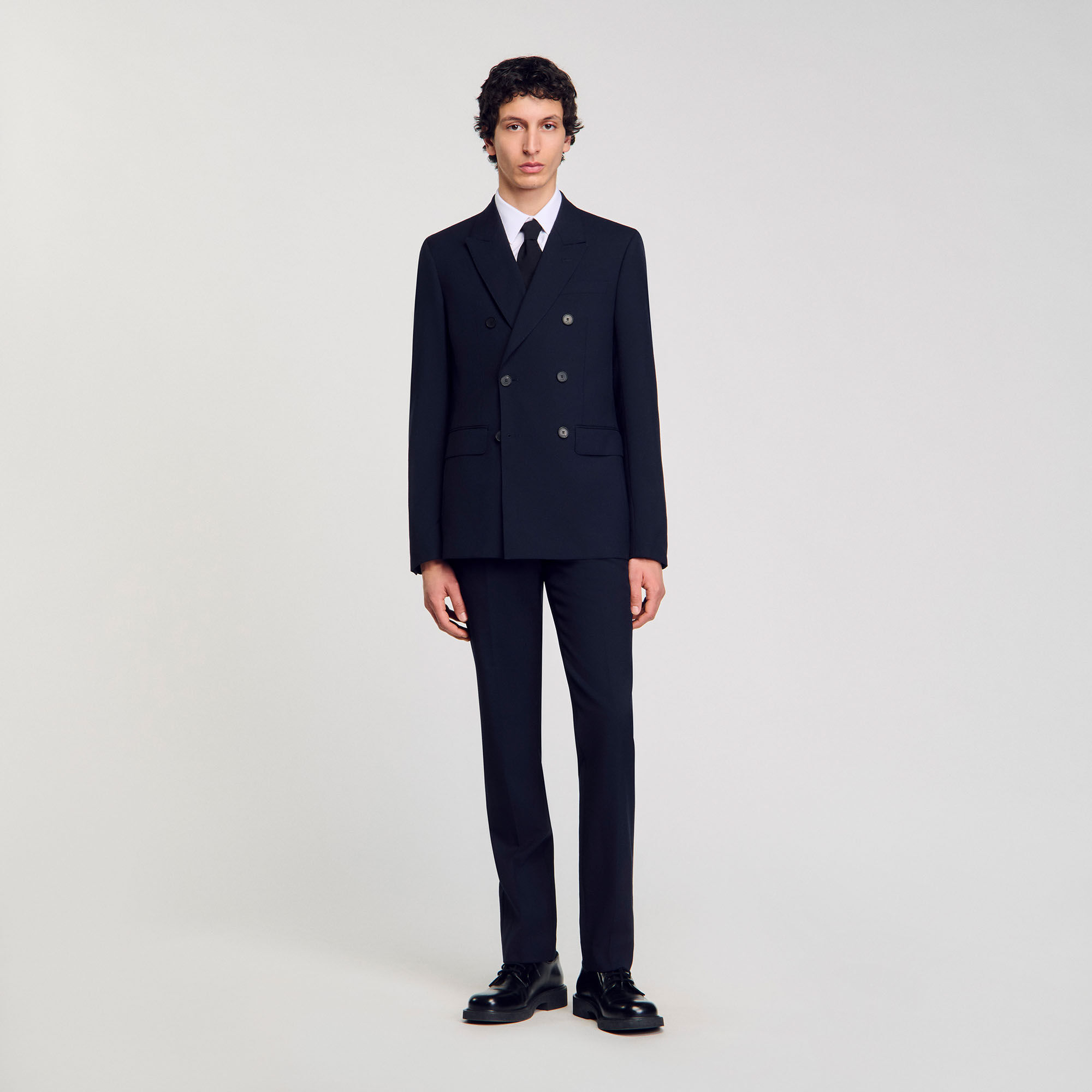 Chaqueta de traje cruzada
