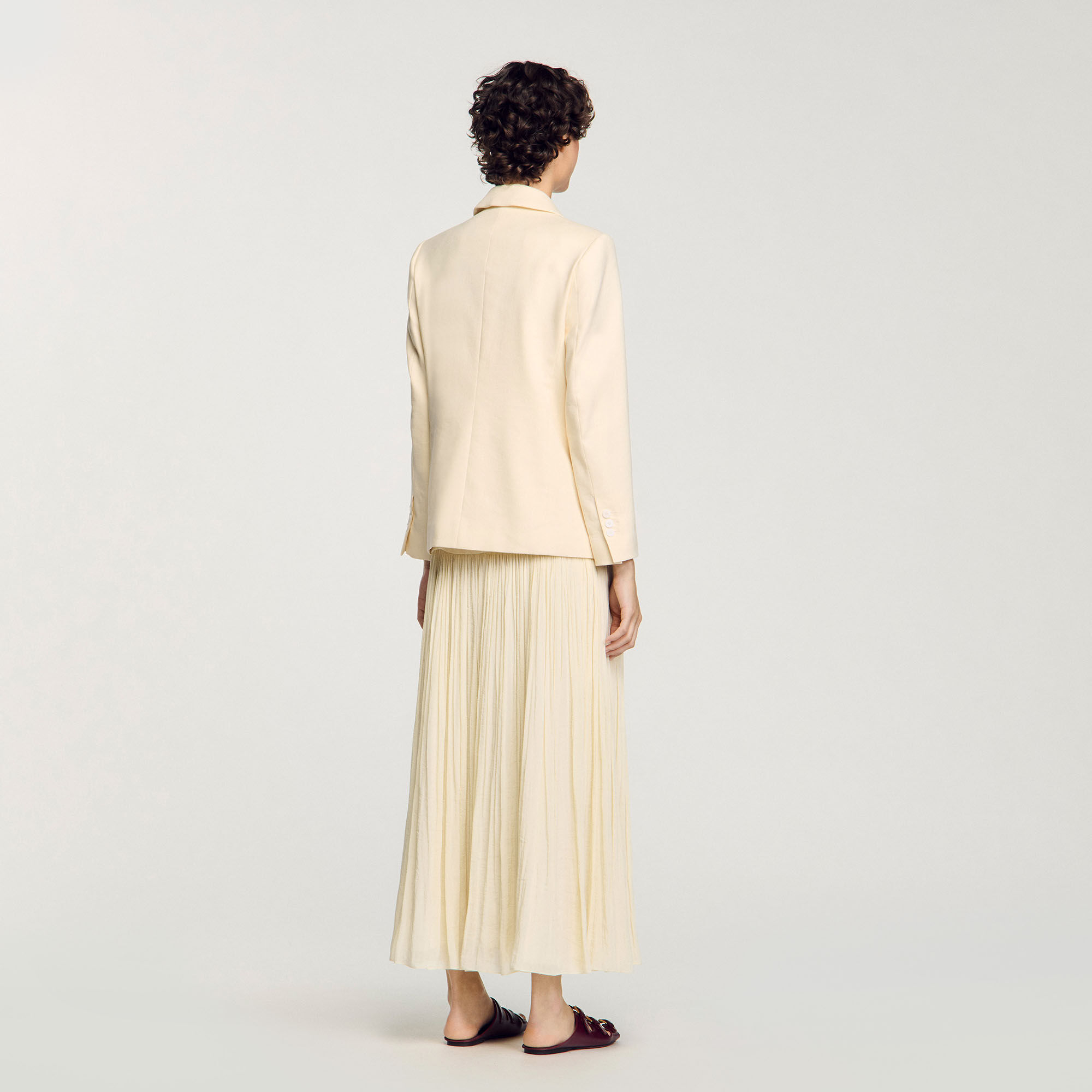 Chaqueta de traje con botonadura cruzada