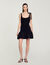 Vestido corto bimaterial