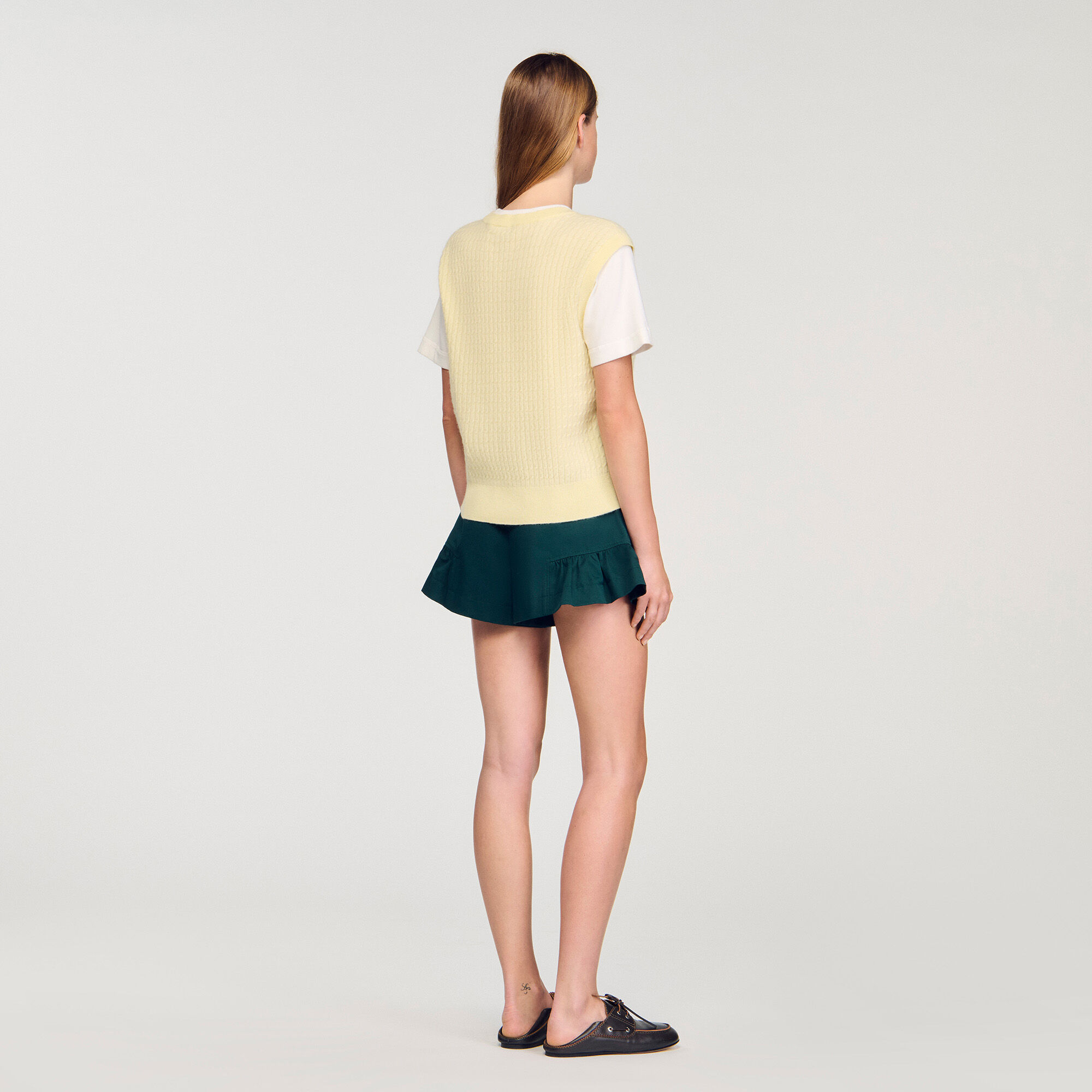Jersey de punto de dos materiales