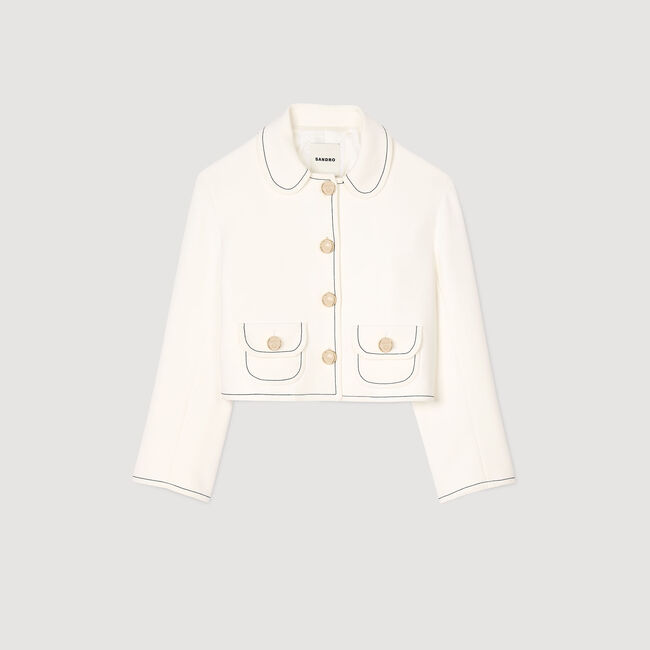Chaqueta corta con cuello bebé