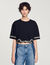 Camiseta corta con strass