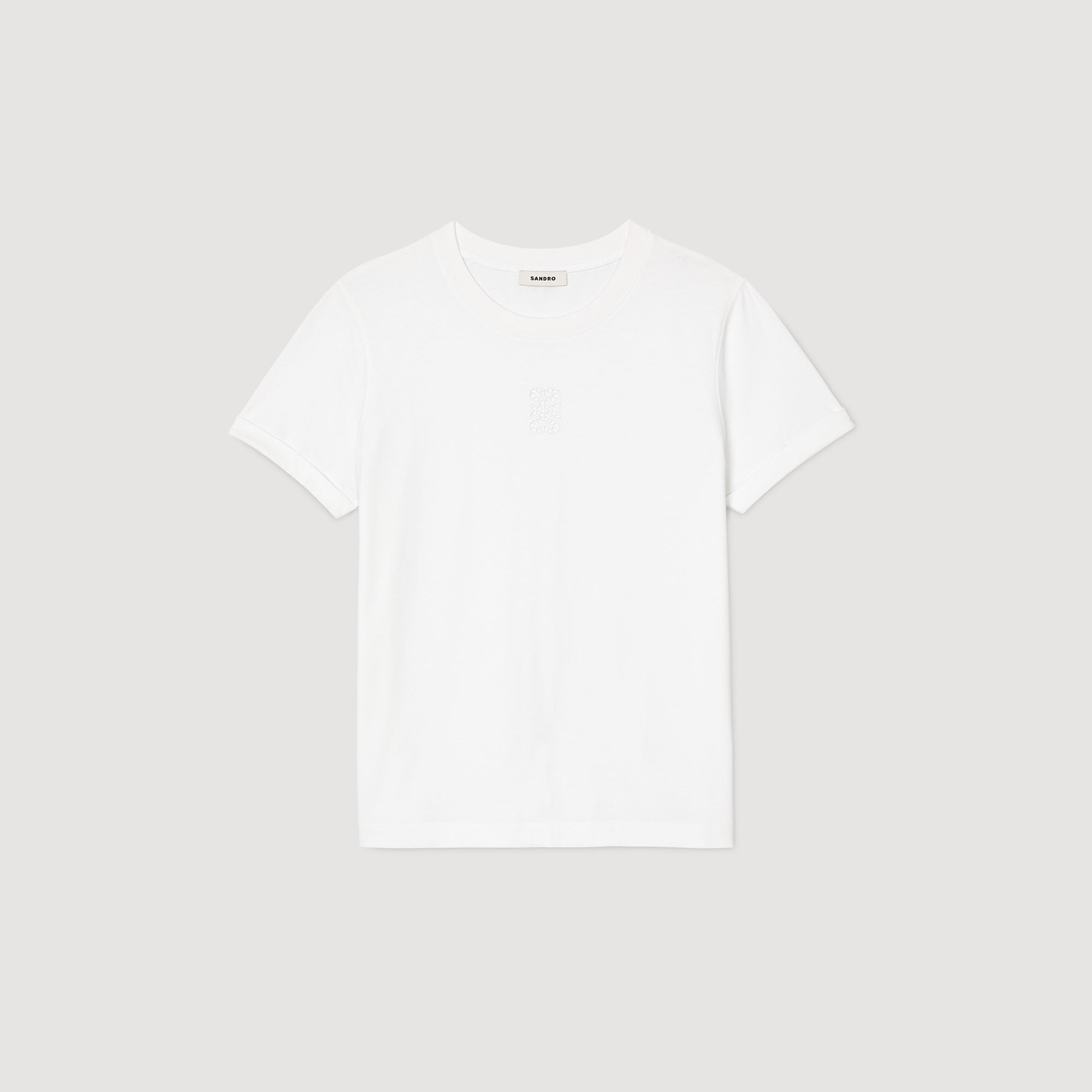 Camiseta de algodón con bordado