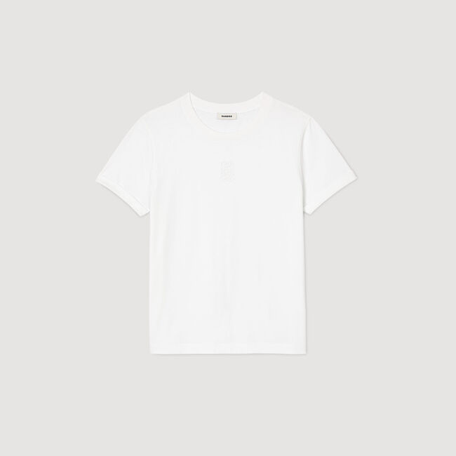 Camiseta de algodón con bordado
