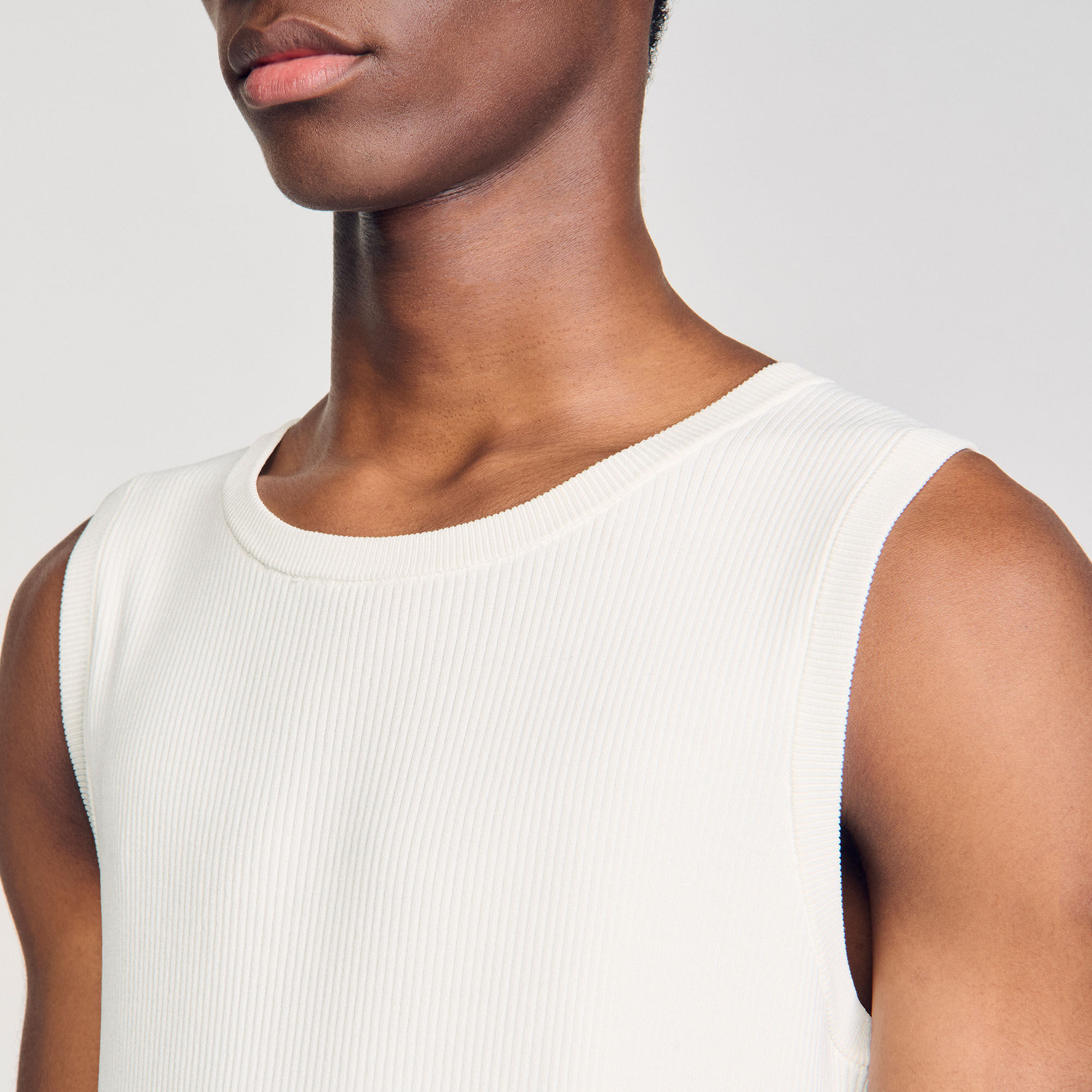 Camiseta de tirantes de canalé