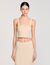 Top corto de punto con strass