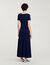 Vestido midi de punto y denim