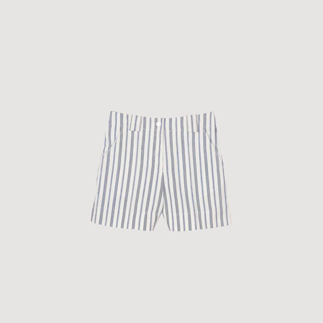 Pantalón corto a rayas