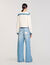 Cárdigan con detalles denim