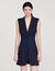 Vestido corto plisado de traje