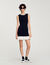 Vestido corto de punto con pedrería