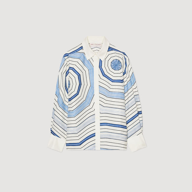 Camisa de seda con espirales