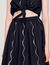 Falda larga con strass