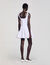 Vestido corto bimaterial