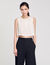 Top corto tablas y cuello de strass