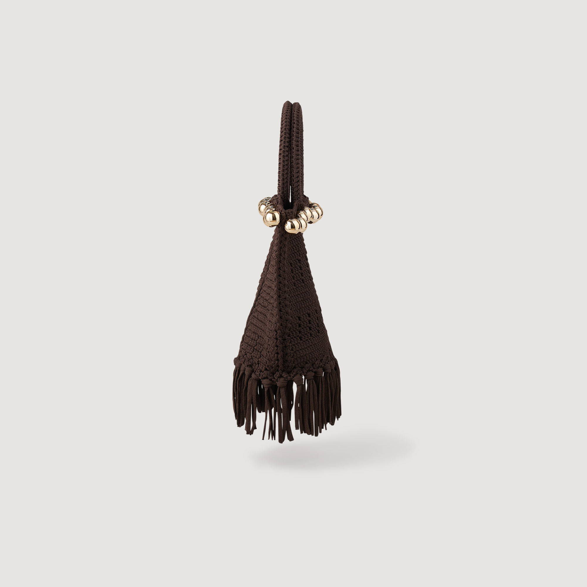 Bolso ganchillo cuentas y flecos