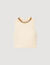 Top corto de punto con collar