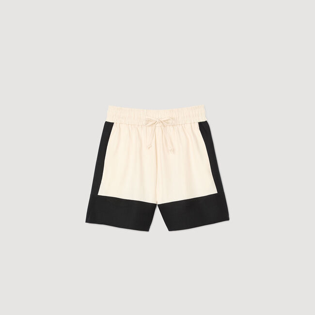 Pantalón corto bicolor